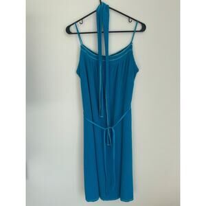 VTG 70's Blue Terry Cloth Sun Dress Towel Swim Cover Up